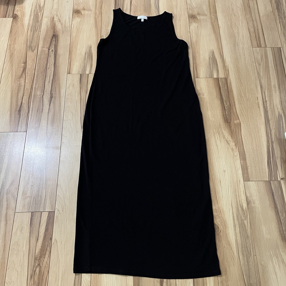 Habitat Sleeveless Dress Lightweight Comfort Sz XS Black Stretch Below The Knee